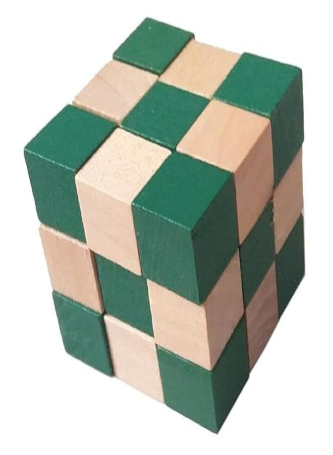 SubiMouIQ Wooden Snake Cube Puzzle 5.5 x 5.5 cms, Kids 4 Years+, Fun Brain Teaser Game, Anxiety & Stress Relief, Compact Size, Unique Gift for Children (Snake Cube) - Image 2